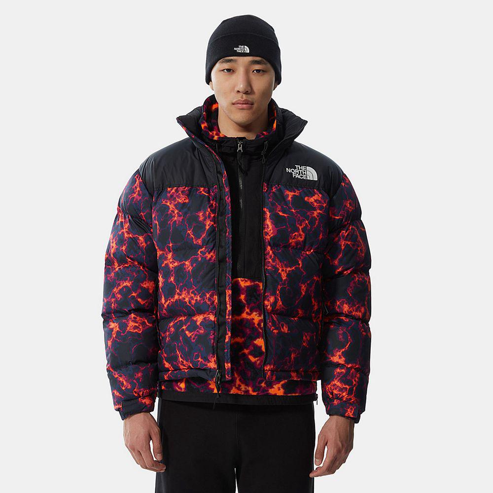 The North Face 1996 Printed Retro Ανδρικα Μπουφάν Nuptse - Μαυρα Καμουφλάζ (HUYL07169)